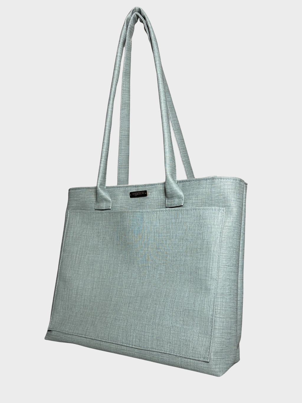 Blue Mist Vegan Leather Tote Bag