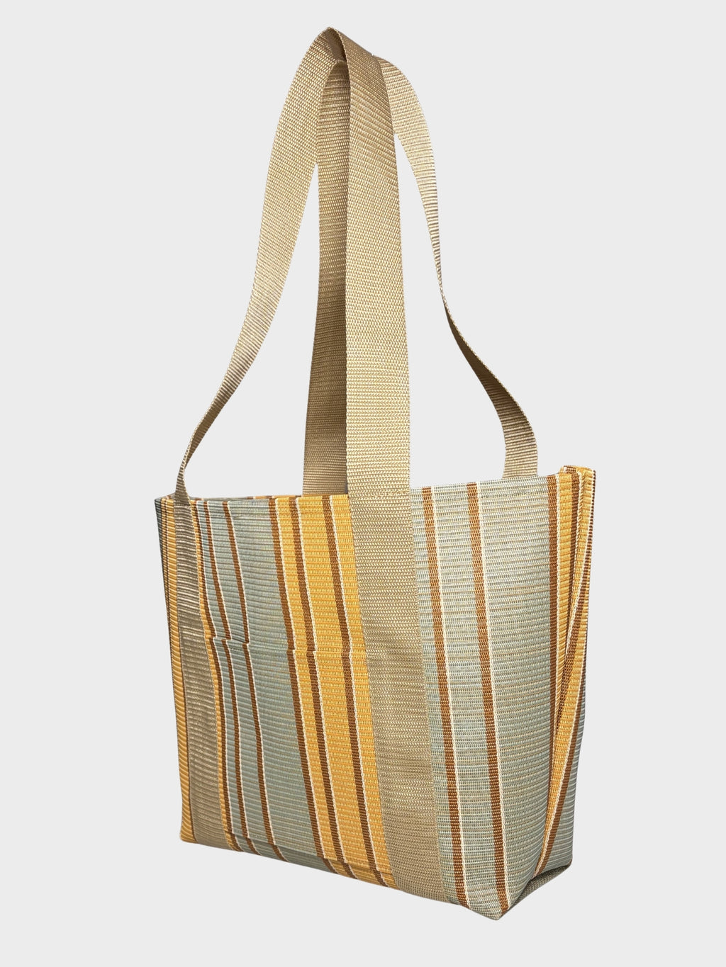 Golden Blue Mesh Beach Bag