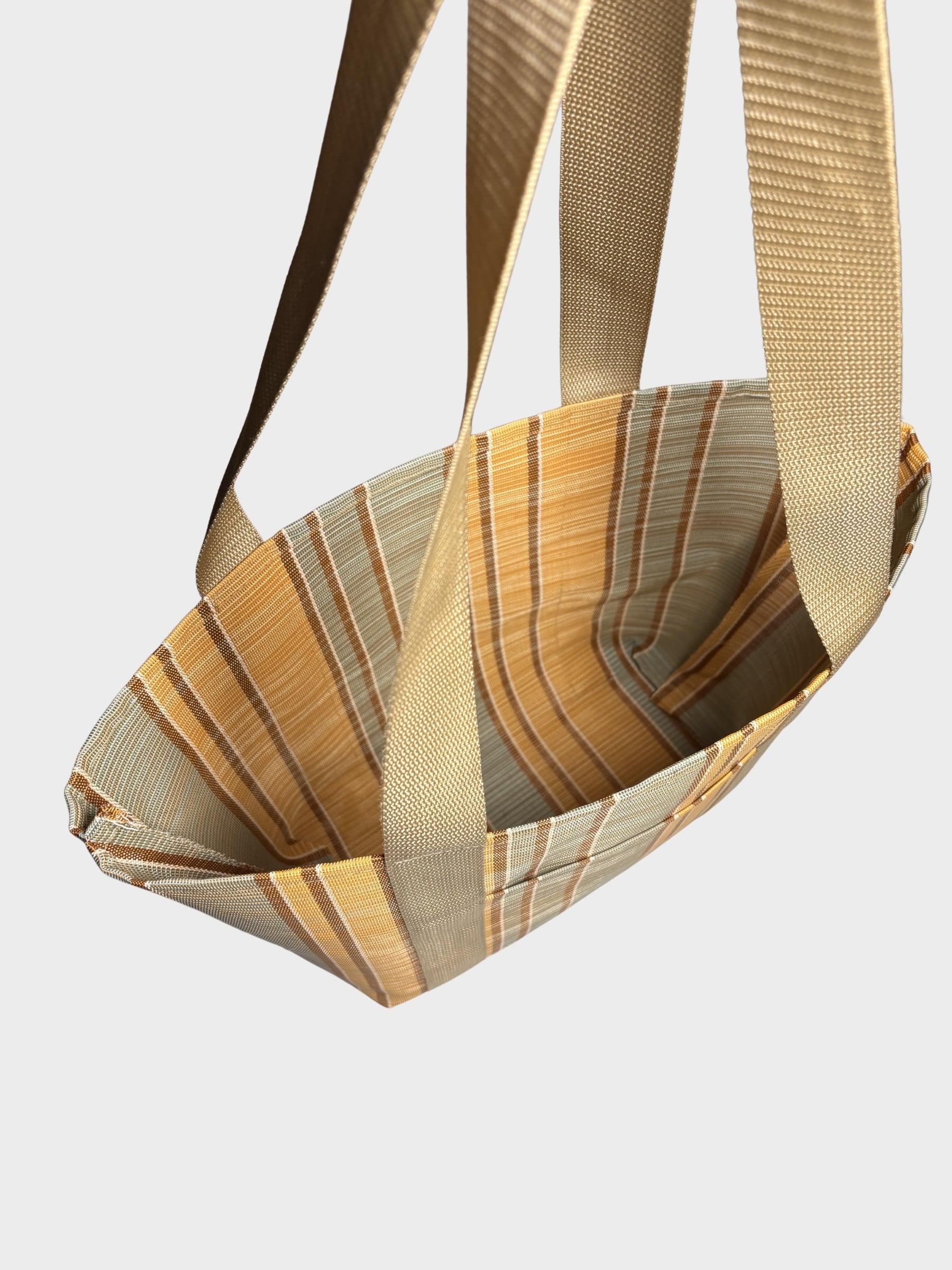 Golden Blue Mesh Beach Bag
