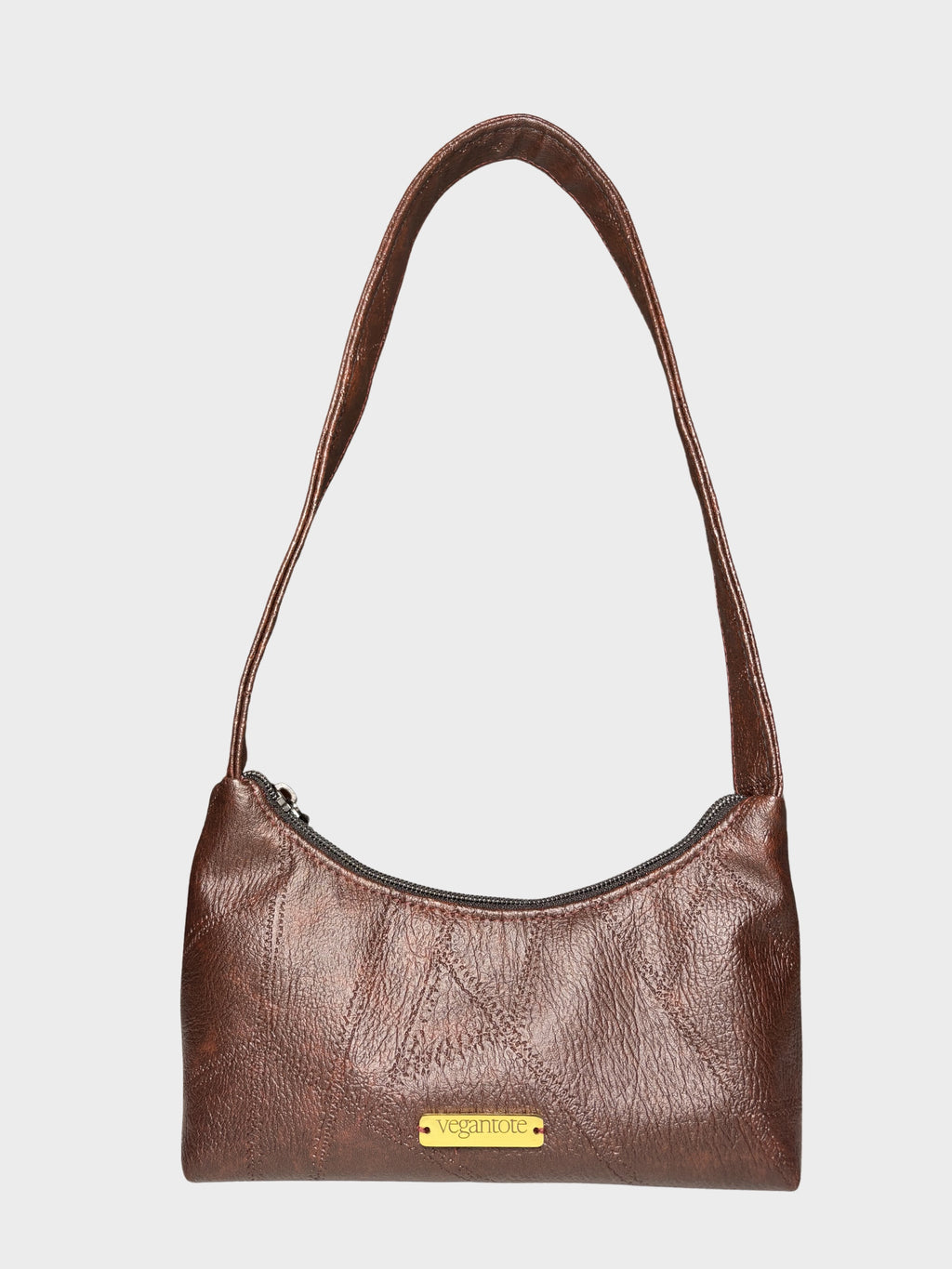 Cocoa Brown Vegan Leather Shoulder Bag