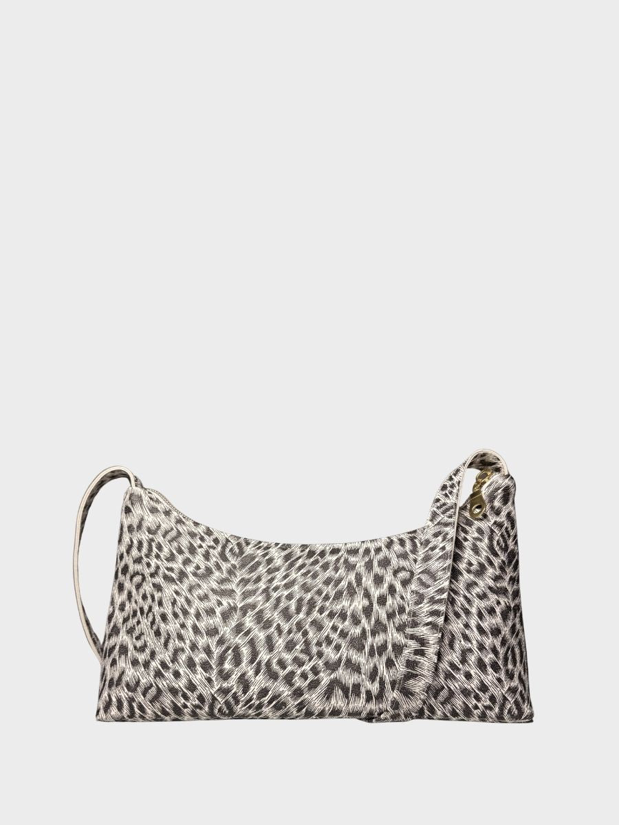 Leopard Print Vegan Leather Shoulder Bag