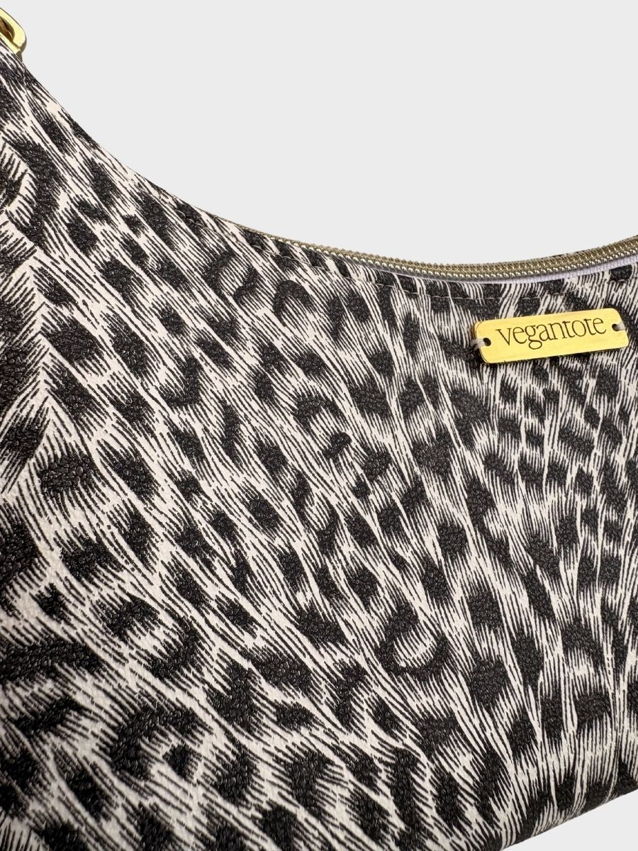 Leopard Print Vegan Leather Shoulder Bag
