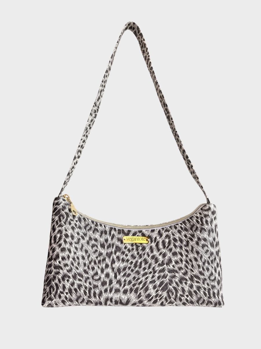 Leopard Print Vegan Leather Shoulder Bag