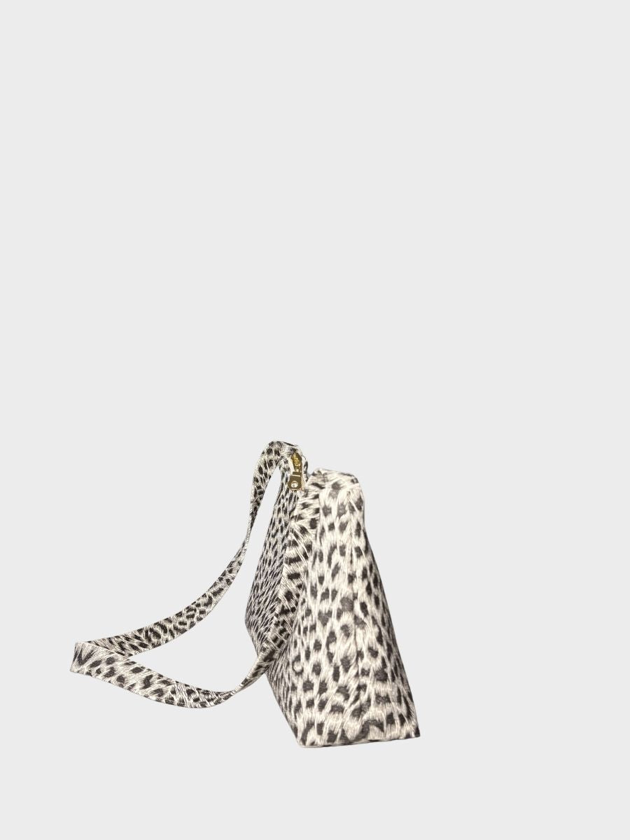 Leopard Print Vegan Leather Shoulder Bag
