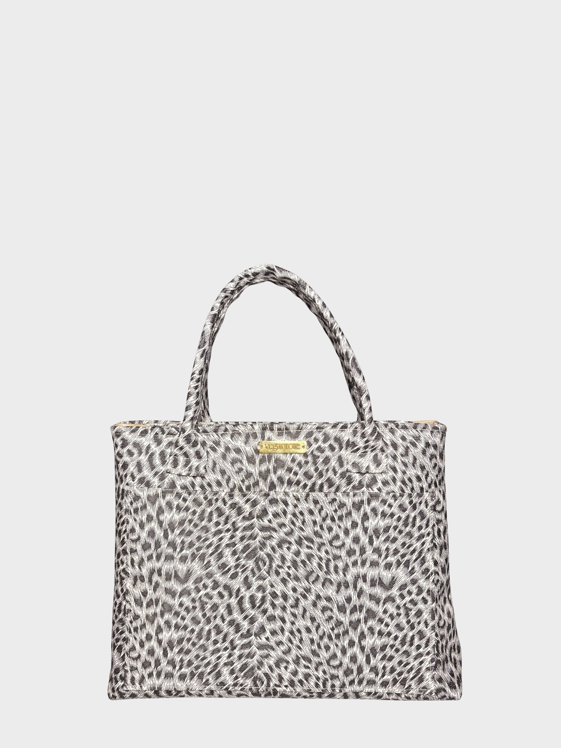 Leopard Print Vegan Leather Handbag
