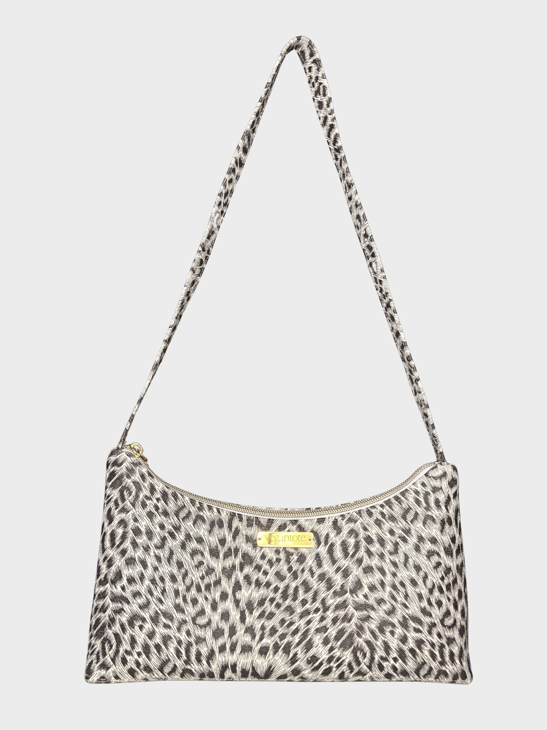 Leopard Print Vegan Leather Shoulder Bag