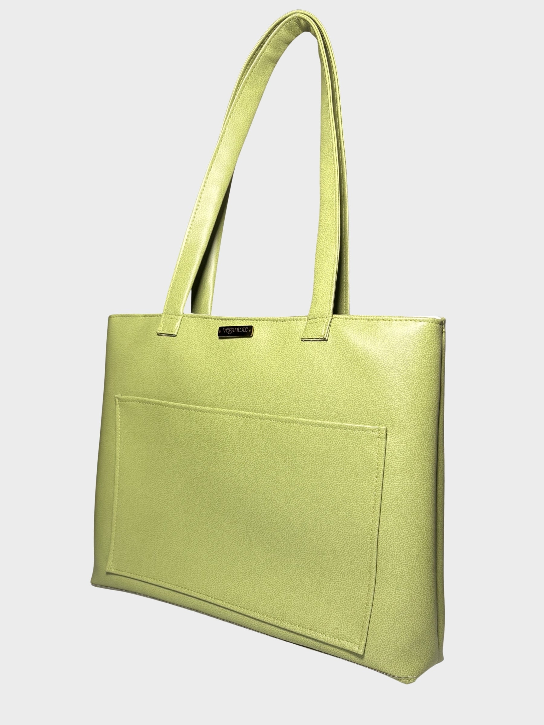 Matcha Green Vegan Leather Tote Bag