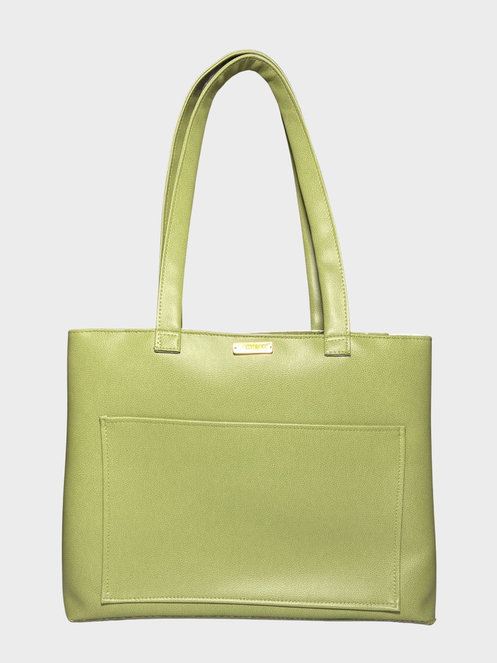 Matcha Green Vegan Leather Tote Bag