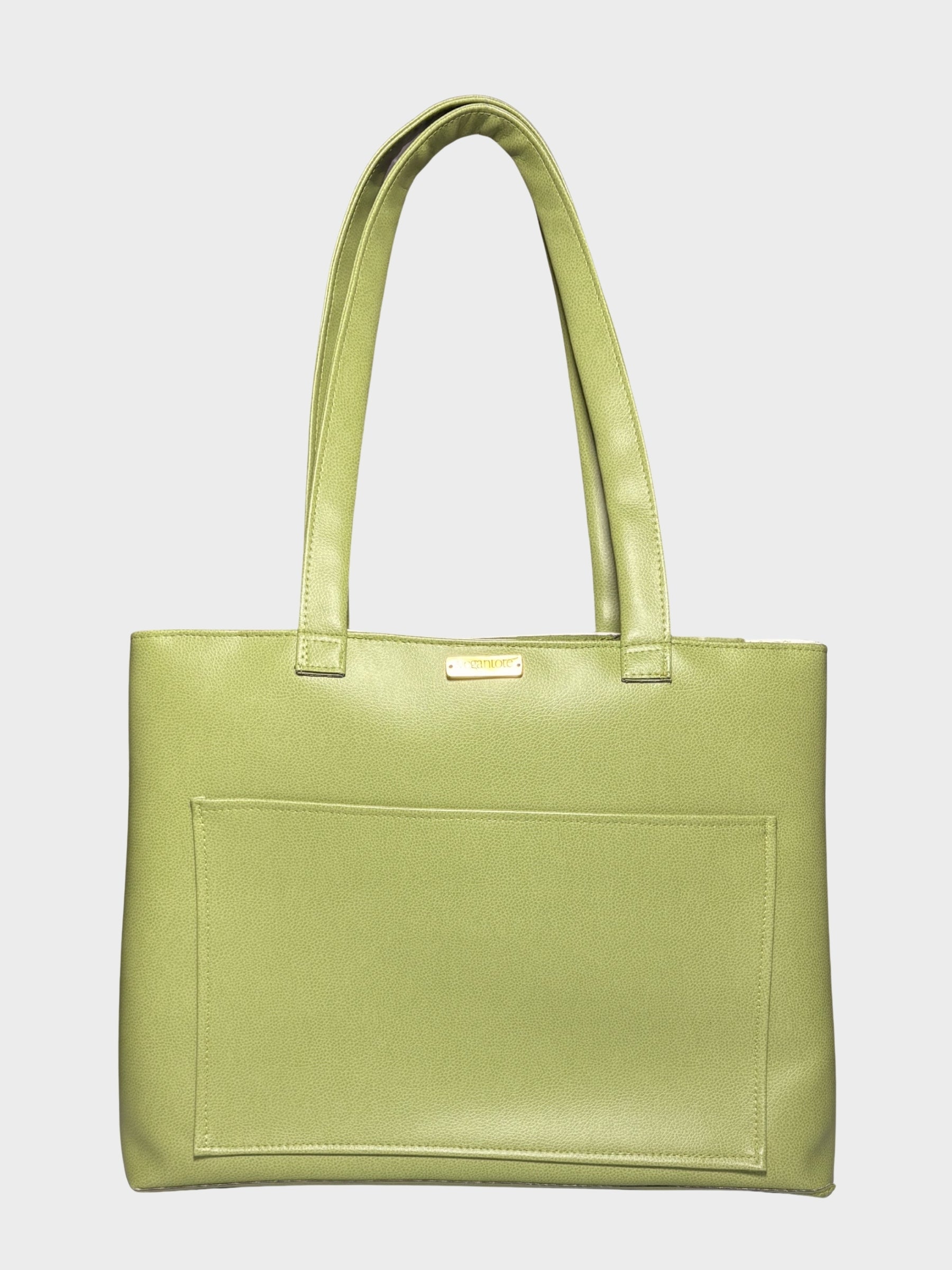 Matcha Green Vegan Leather Tote Bag