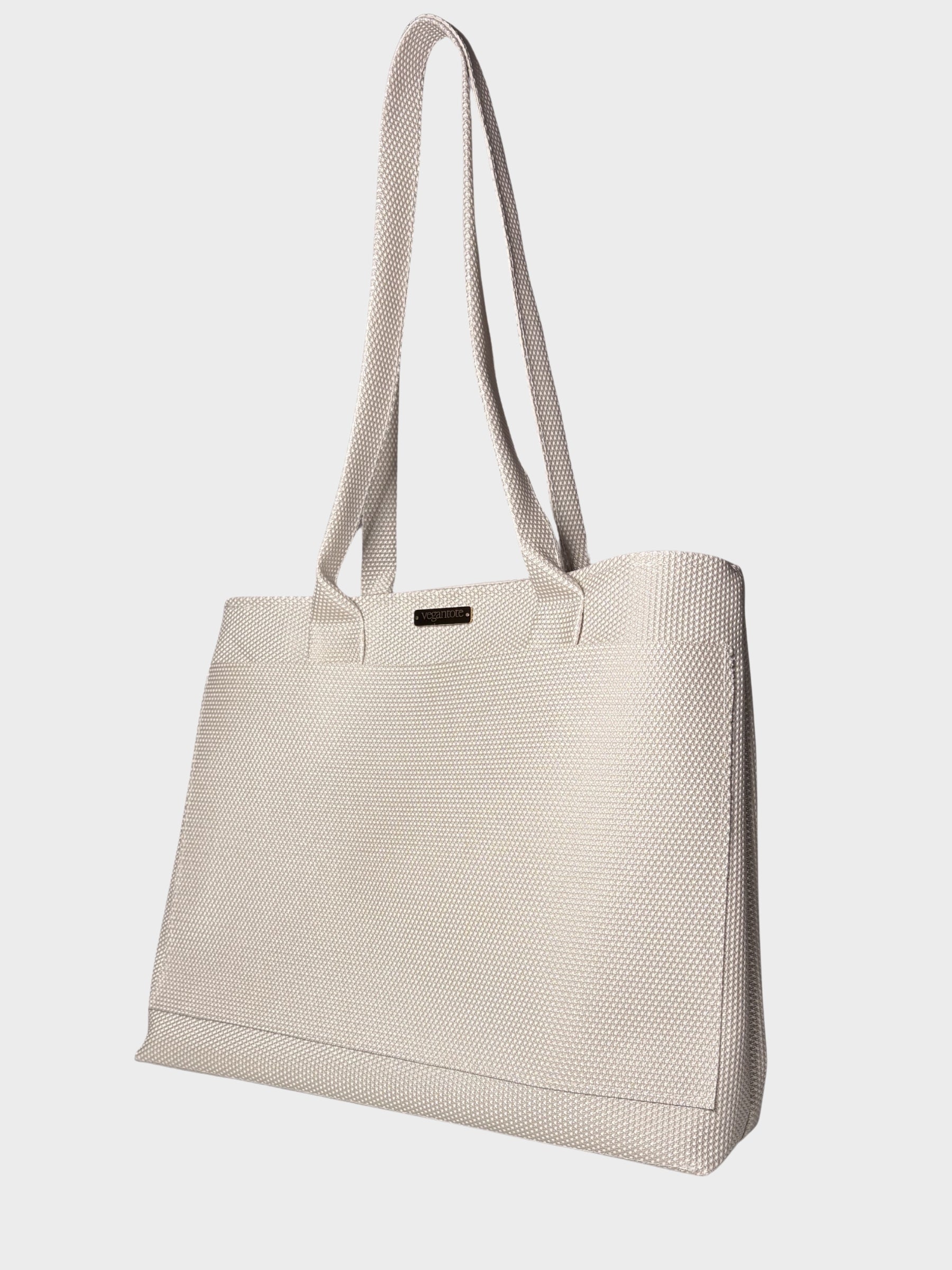 White Swan Vegan Leather Tote Bag