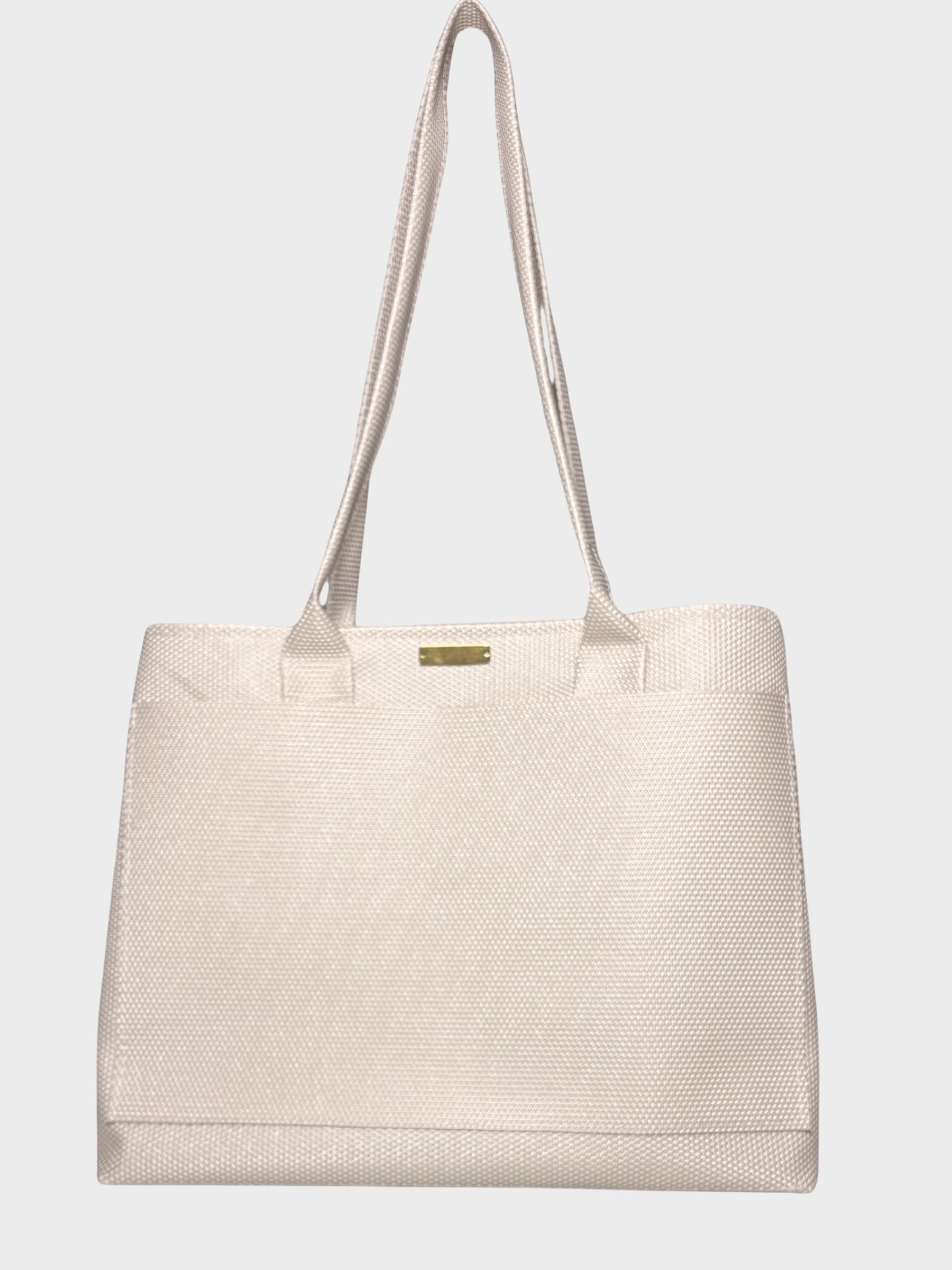 White Swan Vegan Leather Tote Bag